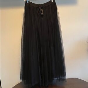 Elan Black Maxi Tulle Skirt